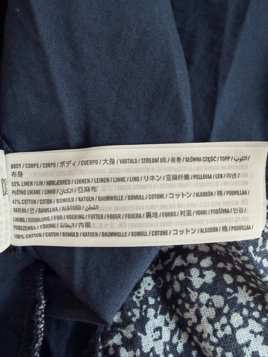 Abercrombie & Fitch Women's Blue Floral Smocked Mini Dress Size LT 36318 - Picture 9 of 10